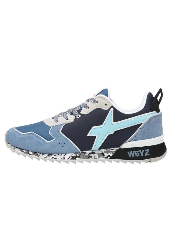 W6yz Technical Fabric and Suede Trainers, Heavenly, 7.5 UK