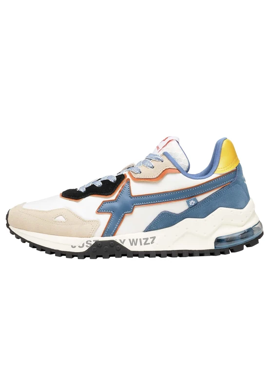 W6yz Breeze M Suede and Technical Fabric Pumpkin Sneaker, Beige, 7 UK