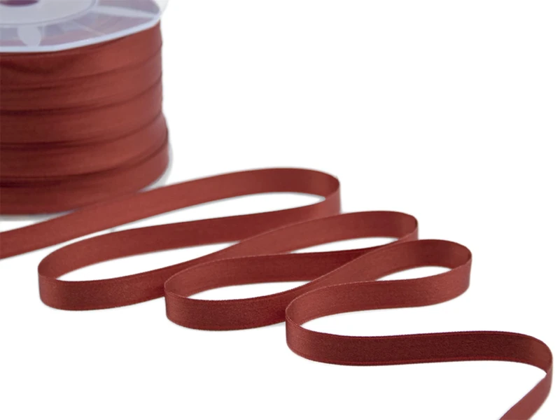 Furlanis - Double Satin Ribbon, Decoration, Gift, Christmas Packing, Wedding, Party, Made in Italy - Rust, 10 mm x 100 m