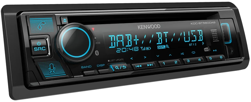 Kenwood KDC-BT560DAB DAB+ Bluetooth Car Radio - Black