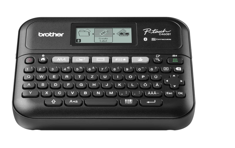 Brother PT-D460BT Home Office Label Maker for 3.5 to 18mm TZE Tape with Bluetooth Interface