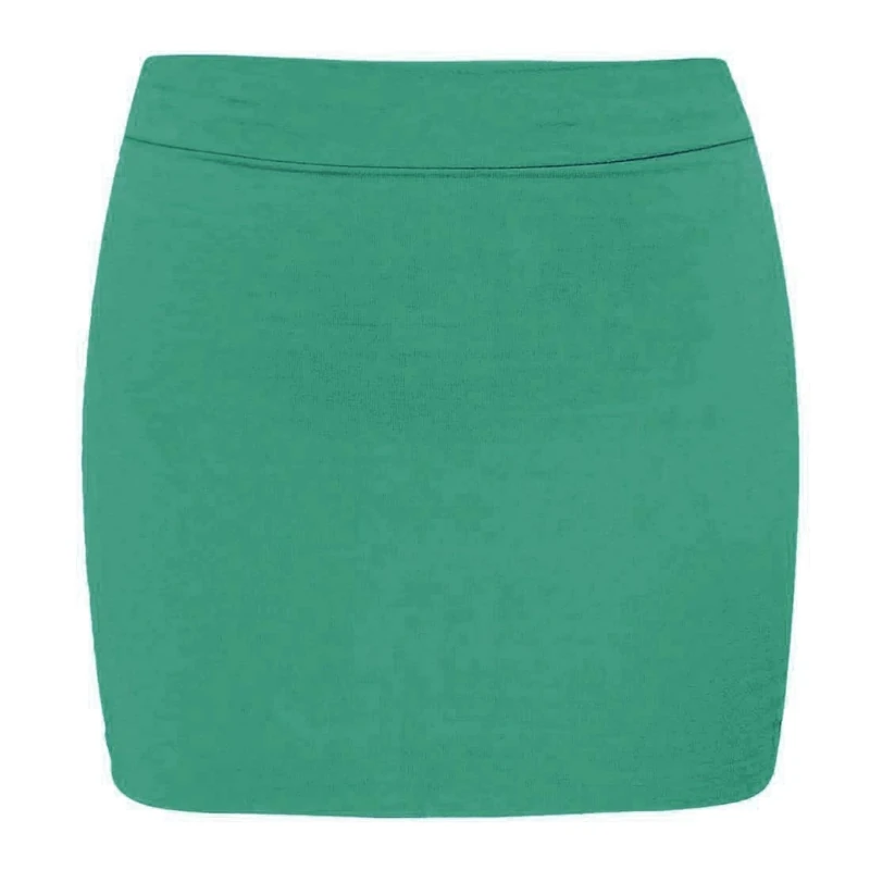Colop Womens Plain Stretch Bodycon Short Mini Office Ladies Pencil Skirt Size 8-26 (Bottle Green, 12-14)