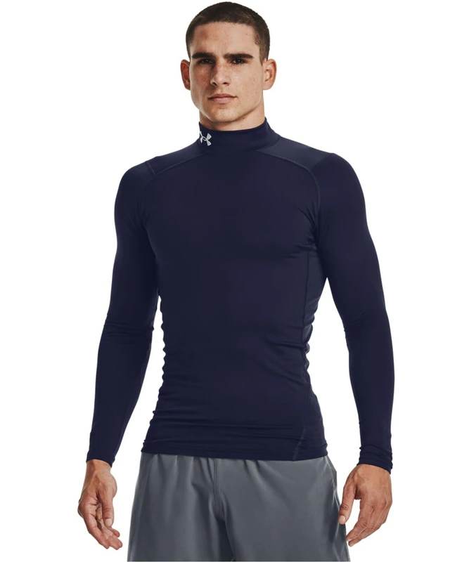 Ua Mens Ua Cg Armour Comp Mock Midnight Navy / / White Xs