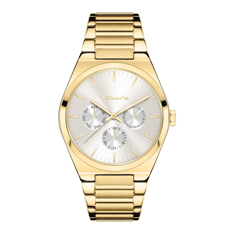 Tamaris Women's analogue quartz watch with stainless steel strap, gold, 38 mm, Bracelet