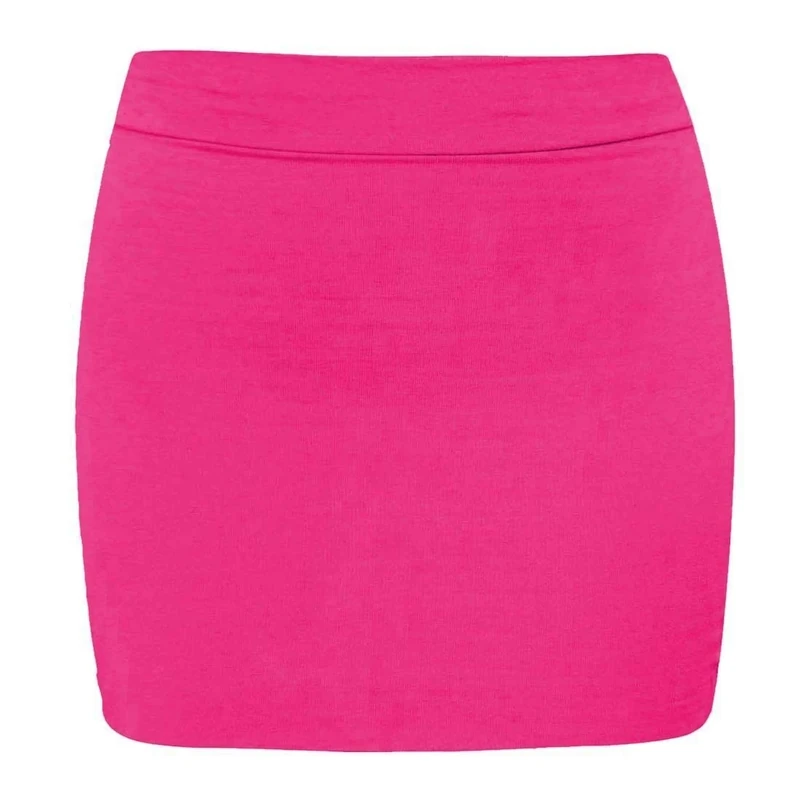 Colop Womens Plain Stretch Bodycon Short Mini Office Ladies Pencil Skirt Size 8-26 (Cerise, 12-14)
