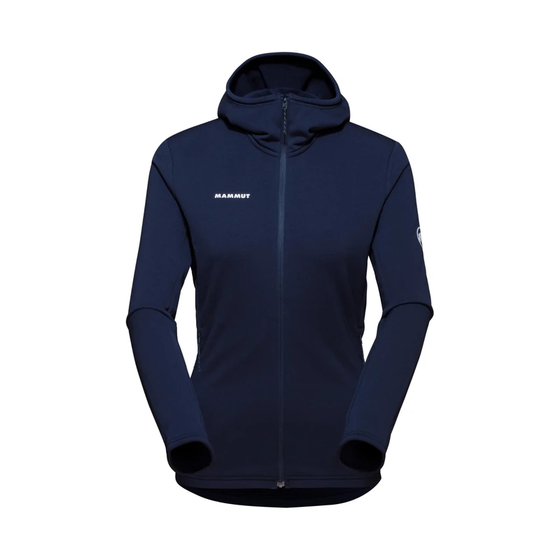 Mammut Aconcagua Light ML Hooded Jacket Women | Breathable Midlayer Clothing, for Outdoor Activities | Marine, L