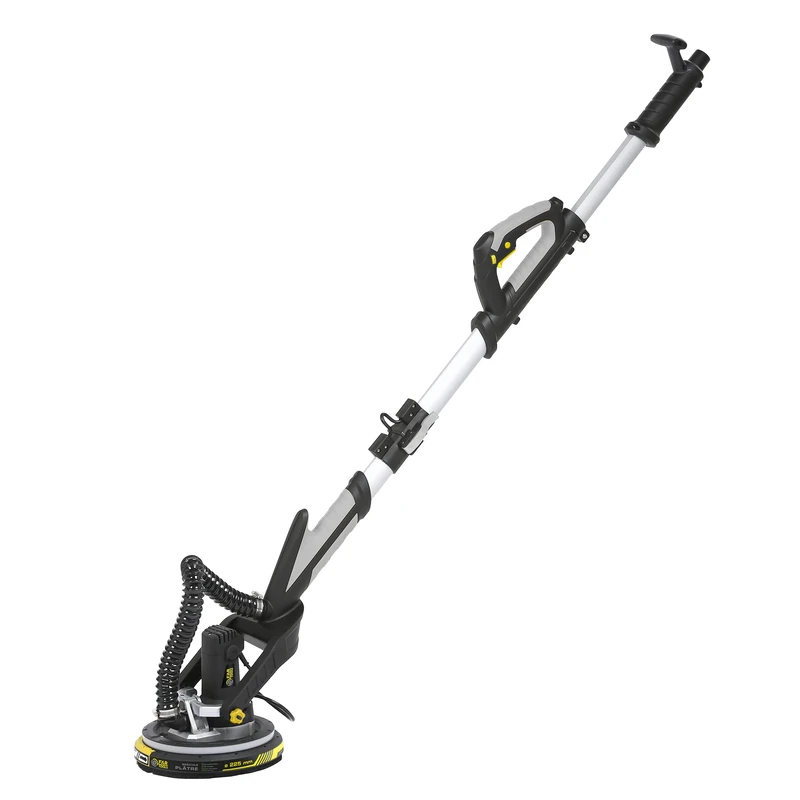 DWS 750 750W.225 mm Folding Plaster Telescopic Sander, Self-Suction, Swivel Head, 360° LED Illuminated Tray Shaving Light, Carry Bag, Overequipped