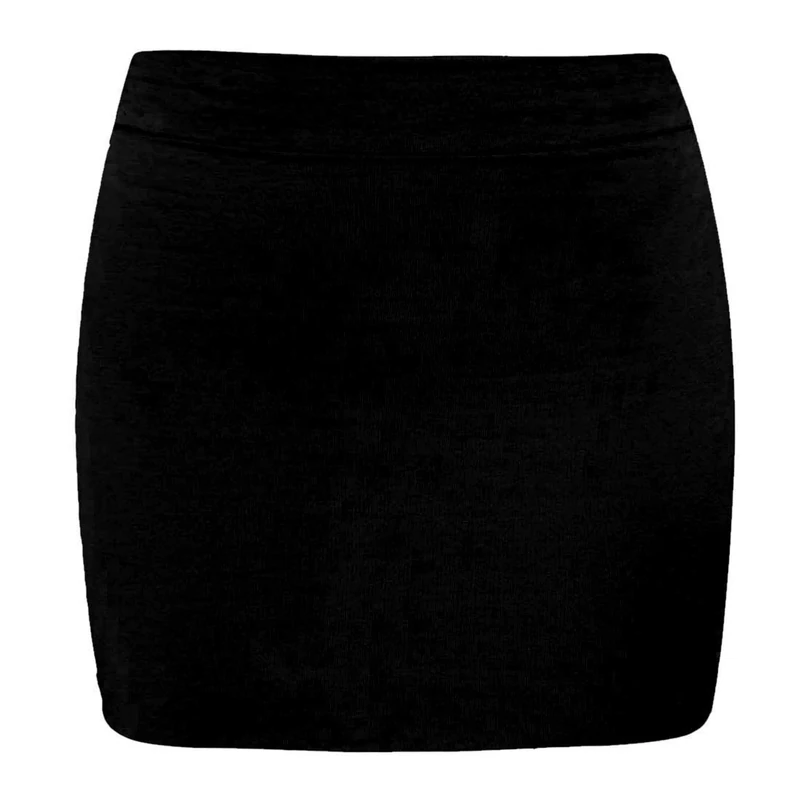 Colop Womens Plain Stretch Bodycon Short Mini Office Ladies Pencil Skirt Size 8-26 (Black, 12-14)