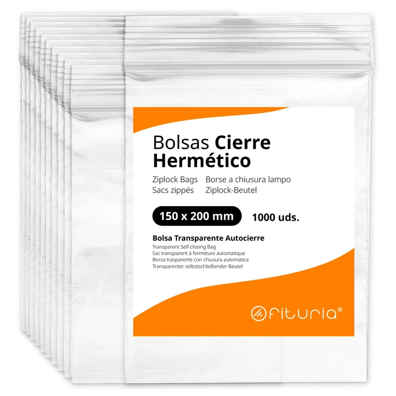 Transparent Plastic Zipper Bags Ideal for Freezing Food, Storage Documents, Reusable and Storage Bags - Ophituria