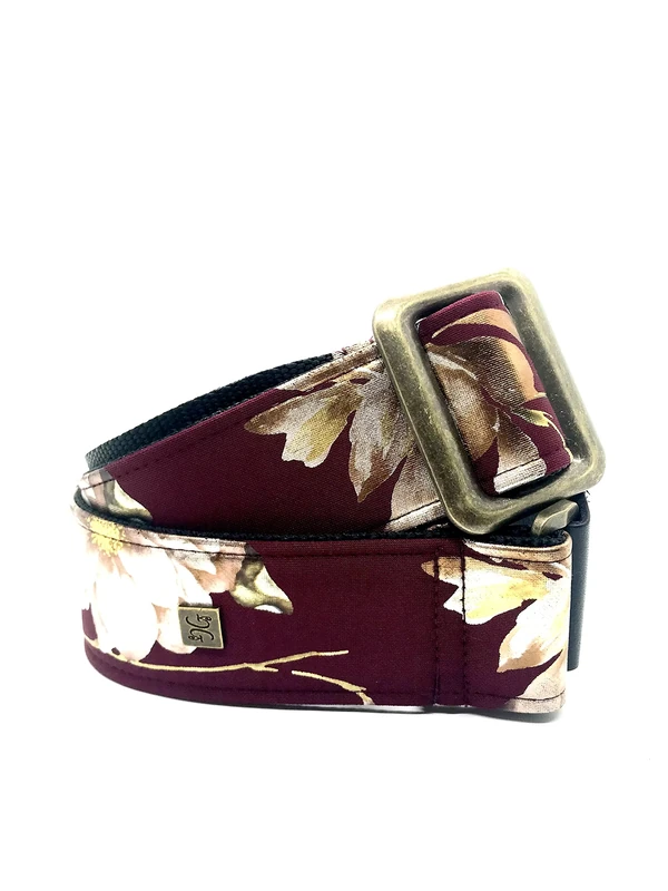 Get'M Get'M Guitar Strap Metal Rose Black 2 Inch Guitar Strap