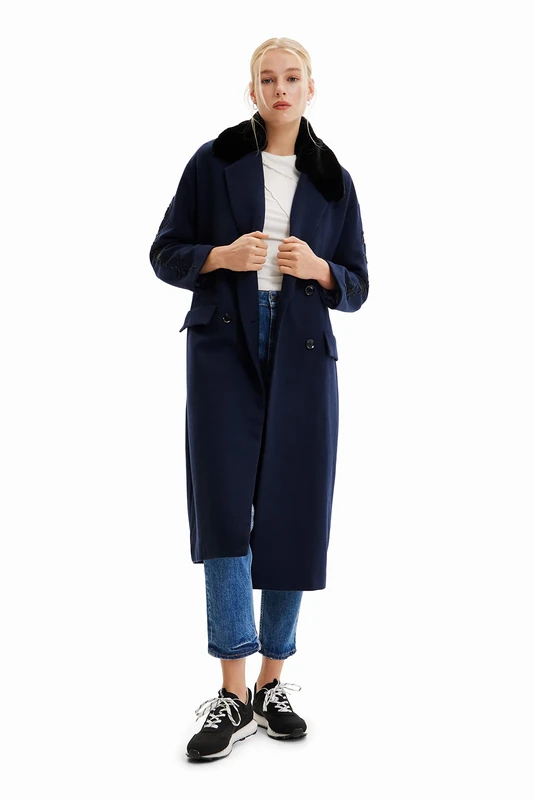 Desigual Women's Chaq_Jeremy 5000 Navy, Blue, L