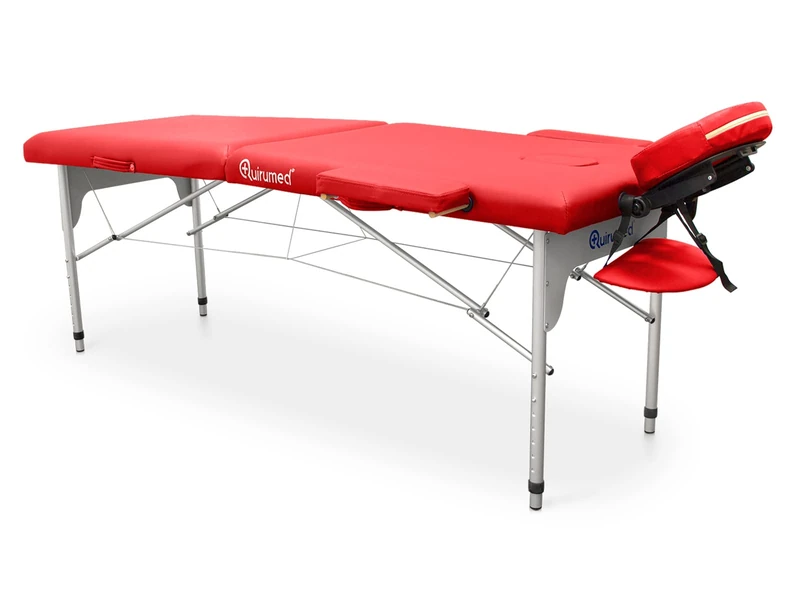Quirumed Aluminium Folding Massage Table - Red 186 x 66 cm