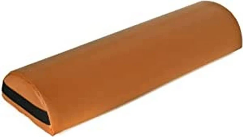 Quirumed Half Cylinder Cushion, Long, dimensions 55 x 18 cm, colour, Orange, Foam padding, for Yoga, for Fitness, for Massage