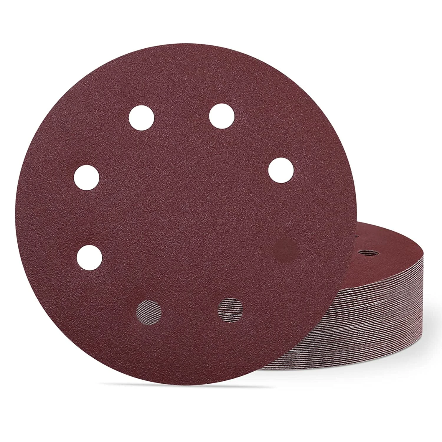 40Pcs 180mm Hook & Loop Sanding Discs 180 Grit Sandpaper, 7 Inch 8 Holes Drywall Sander Pads Abrasive Pads for Wood, Metal & Plaster Sanding