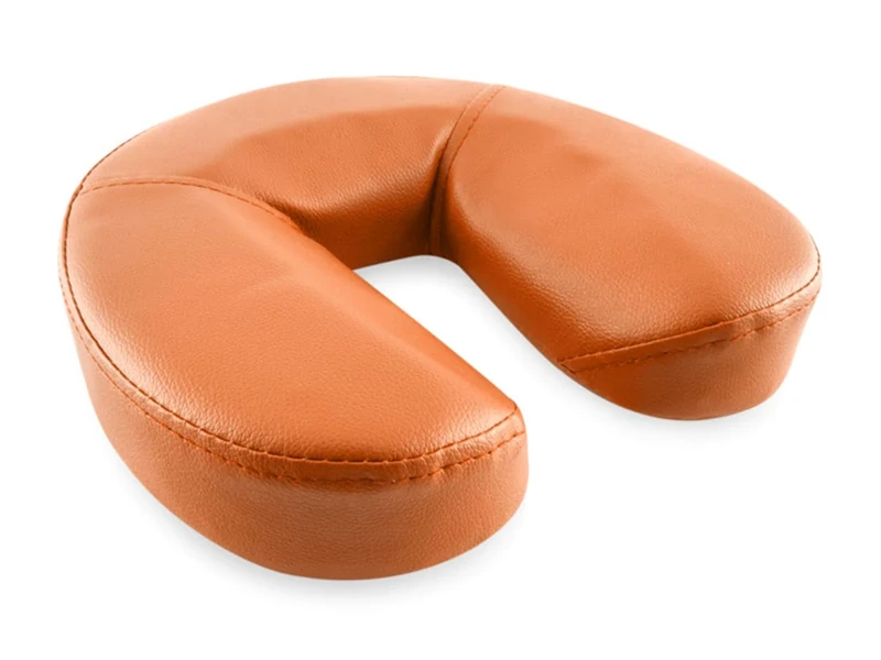 Quirumed Face Cushion, Horseshoe Shape, 29 x 27 x 7 cm, colour Orange, Foam padding, for Yoga, for Fitness, for Massage