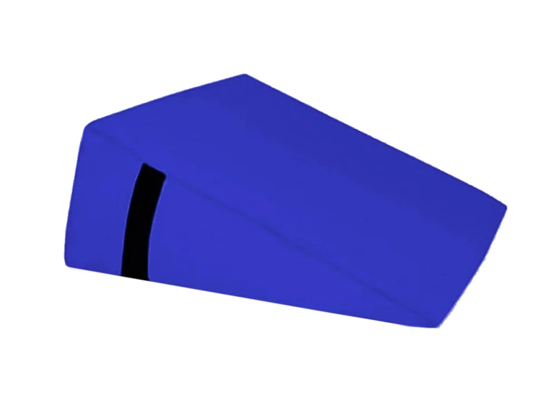 QUIRUMED Triangular cushion, measures 28 x 30 x 13 cm, blue