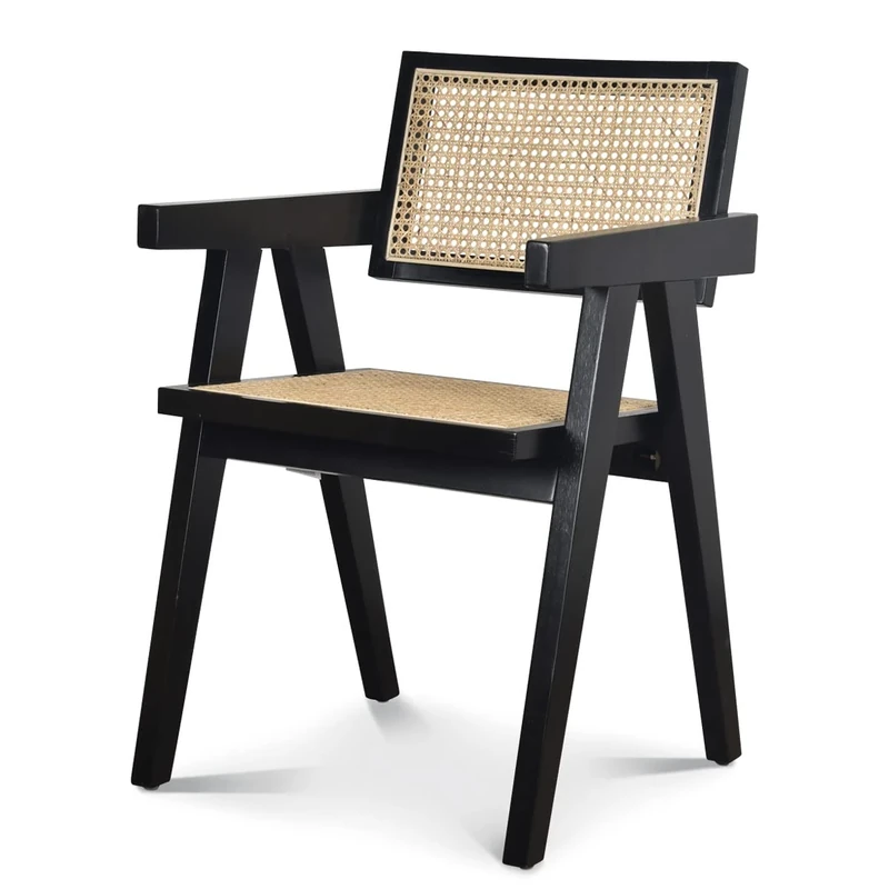 Opjet Chair, Rattan, Black, Midi - Image 1