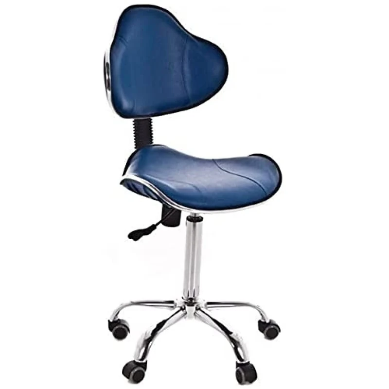 QUIRUMED Ergonomic stool with gas lift and 5 wheels. Blue