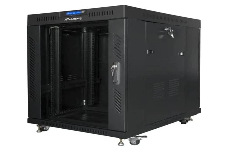 LANBERG Wardrobe Rack 19" 15U 800X1000 LCD Door Glass Flat Pack Black