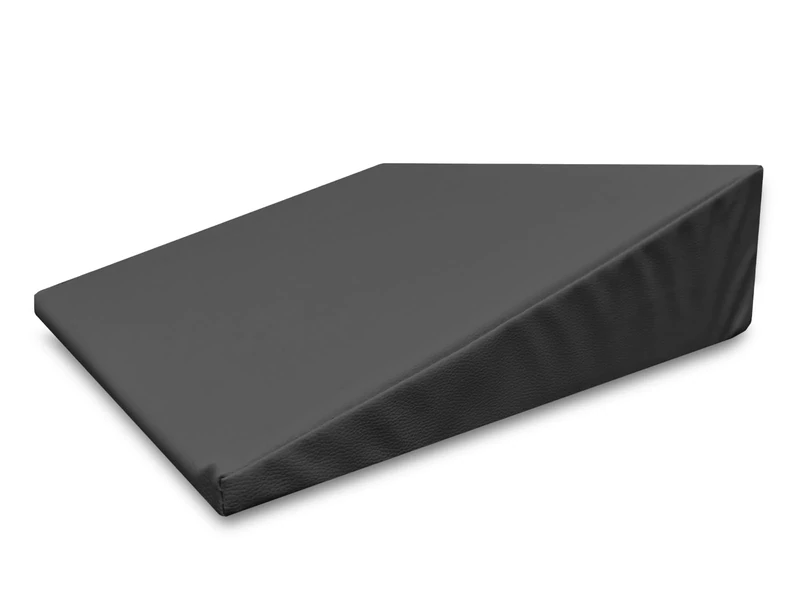 Quirumed Wedge Cushion, Measures 40 x 50 x 13 cm, Colour Black, Ergonomic, Leatherette, Flexible padding, Massage Cushion, Physiotherapy, Back Support, Back Support