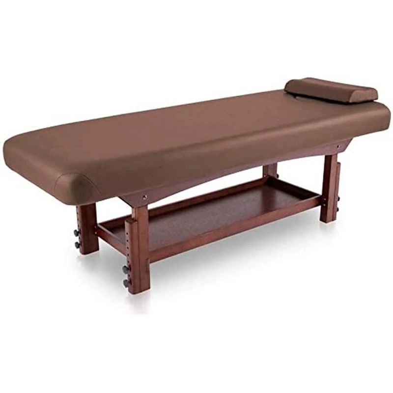 Quirumed Fixed spa stretcher with wooden base sand