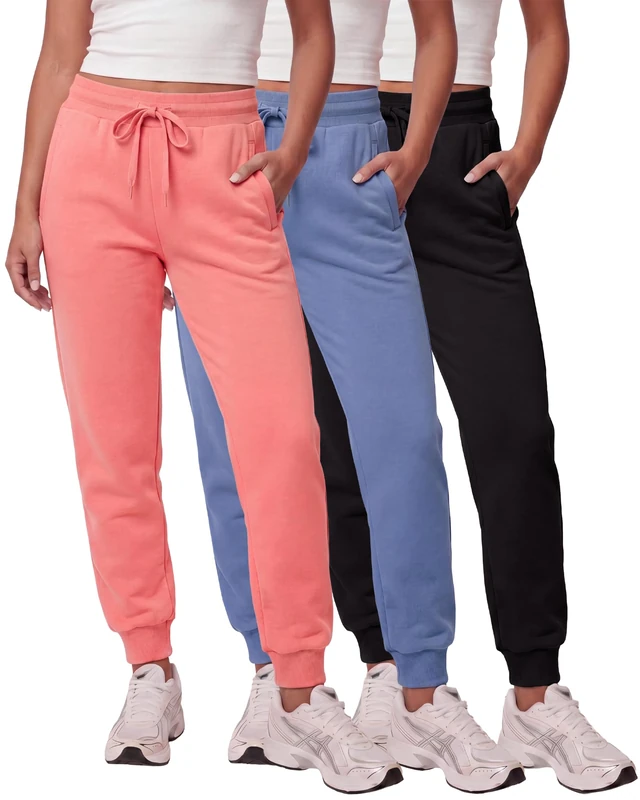 Real Essentials Women's Relaxed Fit Fleece Jogger Sweatpants - Casual Sports Style, Set 11, 3X - Image 1