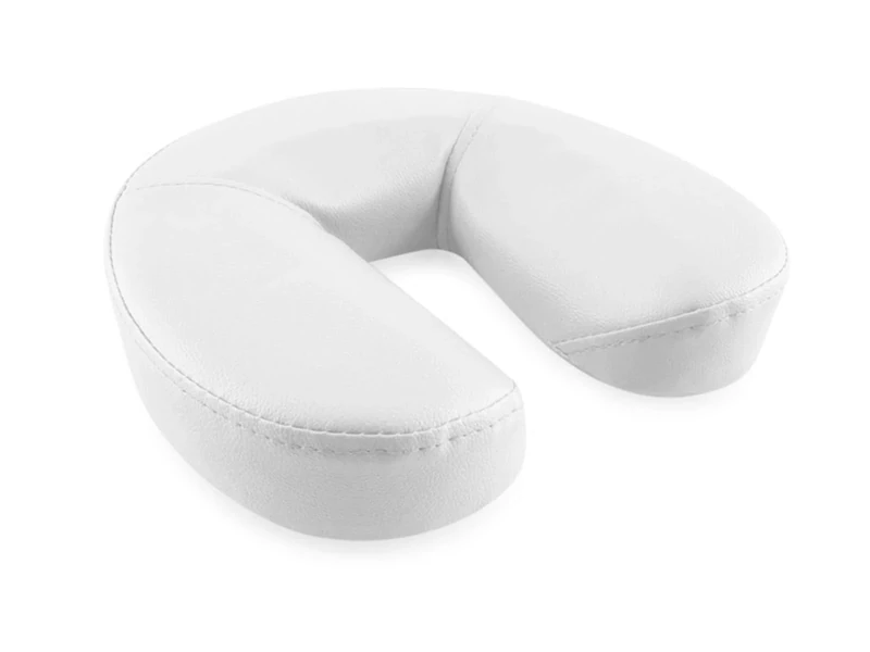 Quirumed Face Cushion, Horseshoe Shape, 29 x 27 x 7 cm, colour White, Foam padding, for Yoga, Fitness, Massage