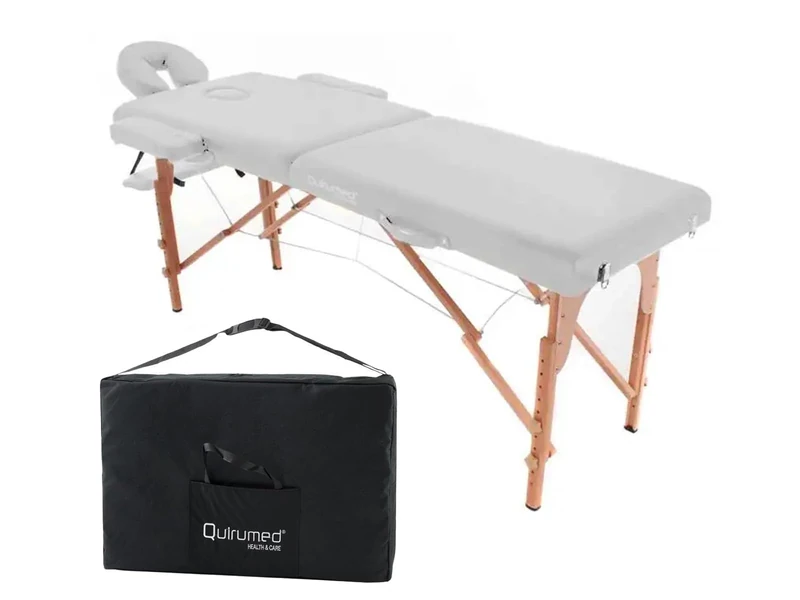 Quirumed Folding Wooden Massage Table - 194 x 70 cm White
