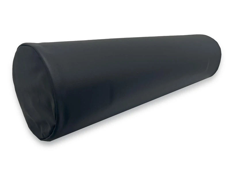 QUIRUMED Roller Cushion, 55 x 15 cm, Black, Faux Leather, Foam Filling, Yoga, Fitness, Massage