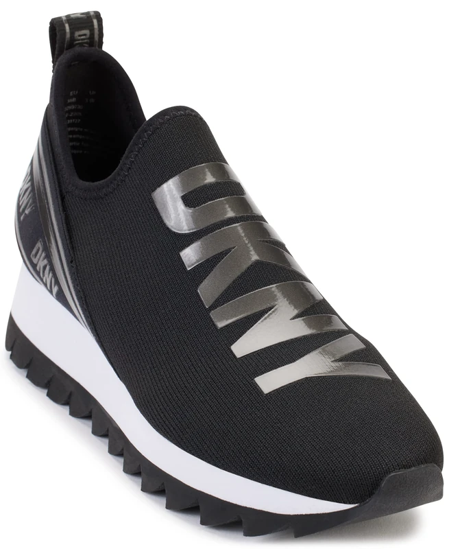 DKNY Women's Shoes Abbi Trainers Sneaker, Black White, 5.5 UK