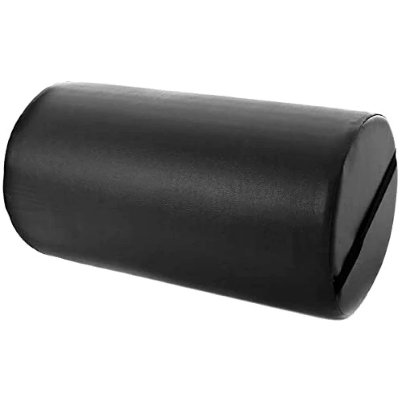 QUIRUMED Roller Cushion, 55 x 30 cm, Black, Leatherette, Foam Padding, for Yoga, Fitness, Massage
