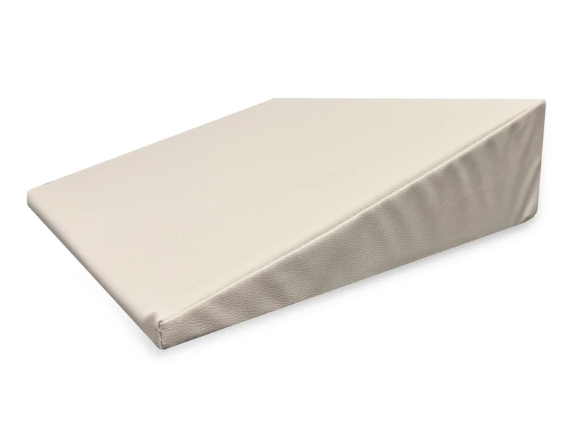 Quirumed Wedge Cushion, Measures 40 x 50 x 13 cm, Colour White, Ergonomic, Leatherette, Flexible padding, Massage Cushion, Physiotherapy, Back Support, Back Support