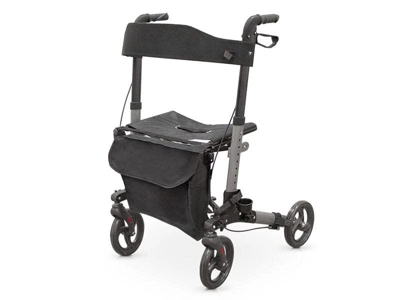 Aluminium Folding Walker with 4 Wheels seat and backrest