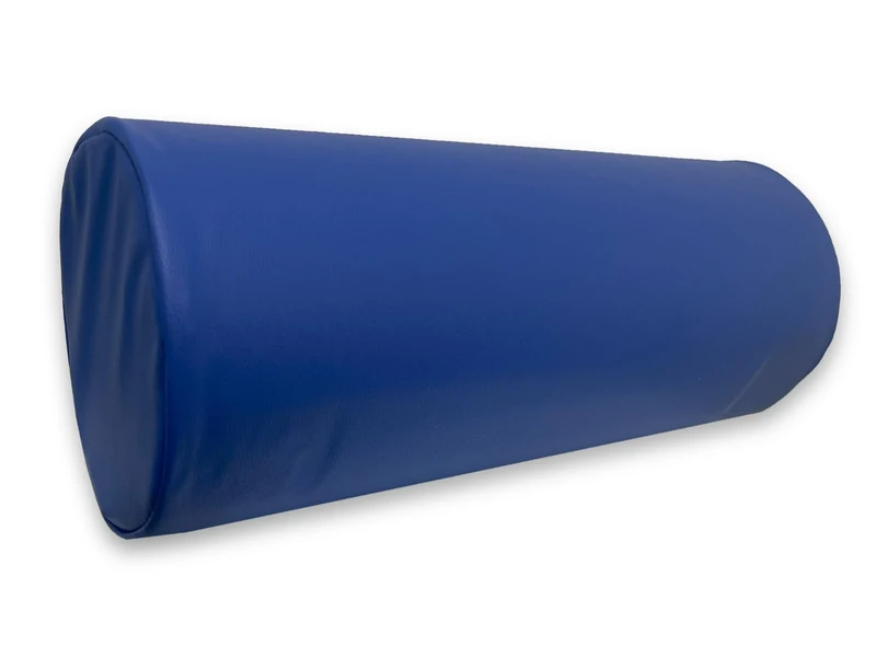QUIRUMED Roller Cushion, 55 x 20 cm, Colour Blue, Leatherette, Ergonomic, Foam Padded, for Yoga, for Fitness, for Massage