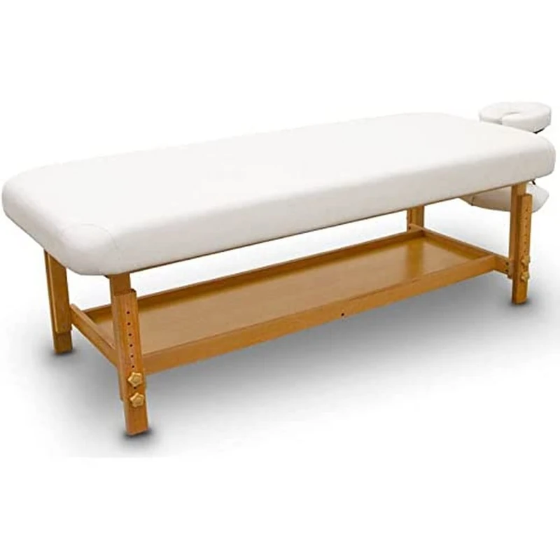 Quirumed Fixed Wooden Massage Table - Adjustable Height SPA Bed