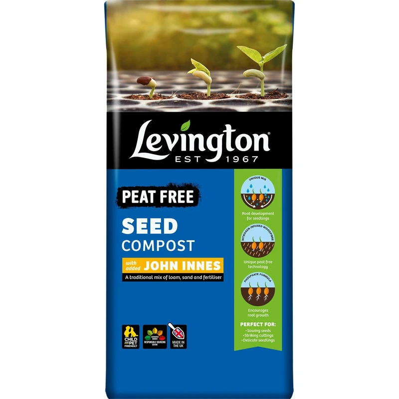 Levington PEAT FREE Seed Compost, with added John Innes, 25 Litres