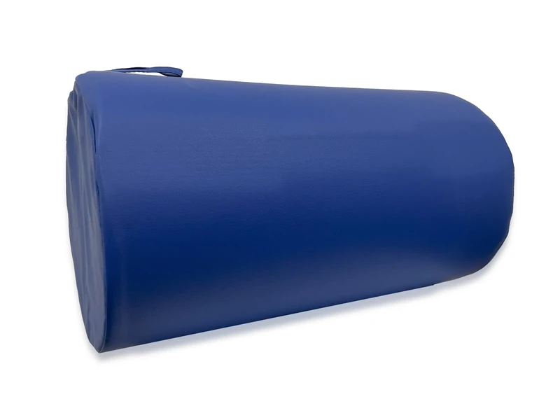 QUIRUMED Roller Cushion, 55 x 30 cm, Blue, Leatherette, Foam Filling, Yoga, Fitness, Massage