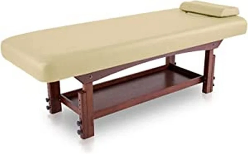 Quirumed Spa Stretcher Fixed with Beige Wood Base
