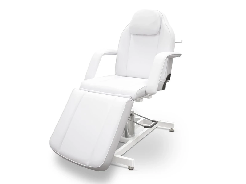 Quirumed Hydraulic Armchair Pro, 3 sections, White, Metal frame, Swivel 360°, Adjustable footrest, Face hole, Removable armrests, up to 200 kg - Image 1