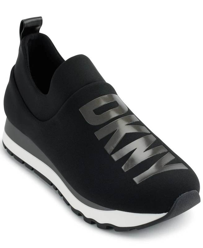 DKNY Women's Shoes Jadyn Trainers Sneaker, Blk Dk Gun, 4 UK