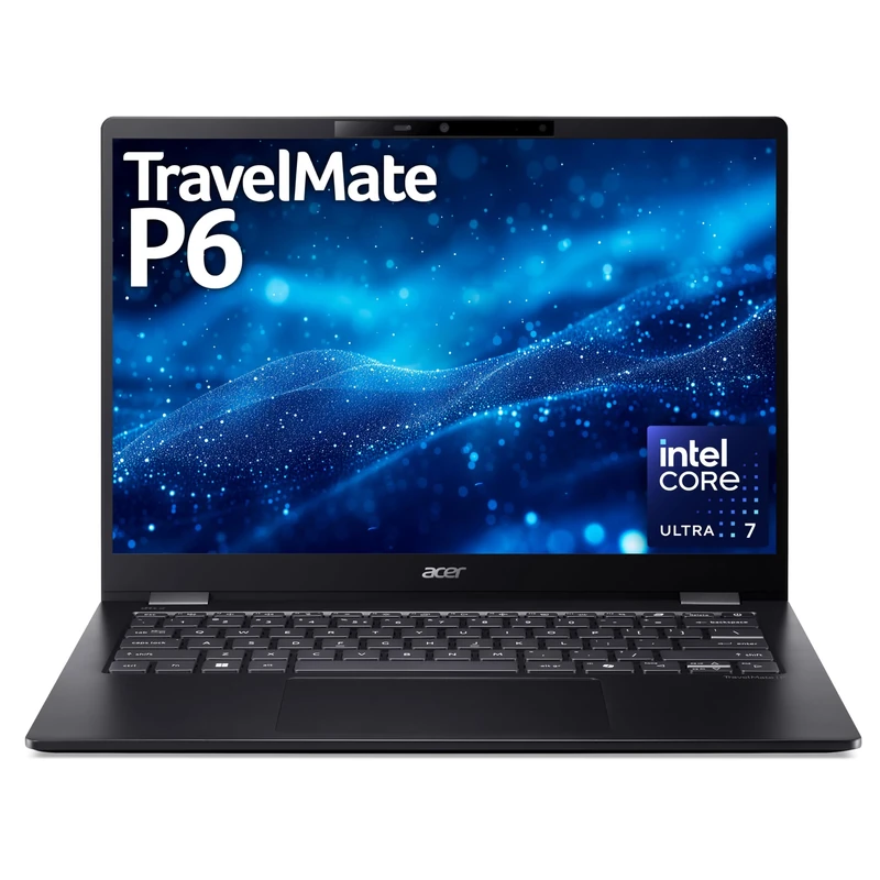 acer TravelMate P6 14 AI TMP614-54 Commercial Laptop - Intel Core Ultra 7 256V, 16GB, 512GB SSD, Integrated Graphics, 14" 2.8K IPS sRGB100%, Windows 11 Pro, Black