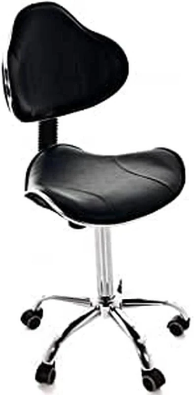 QUIRUMED Ergonomic stool with gas lift and 5 wheels. Black