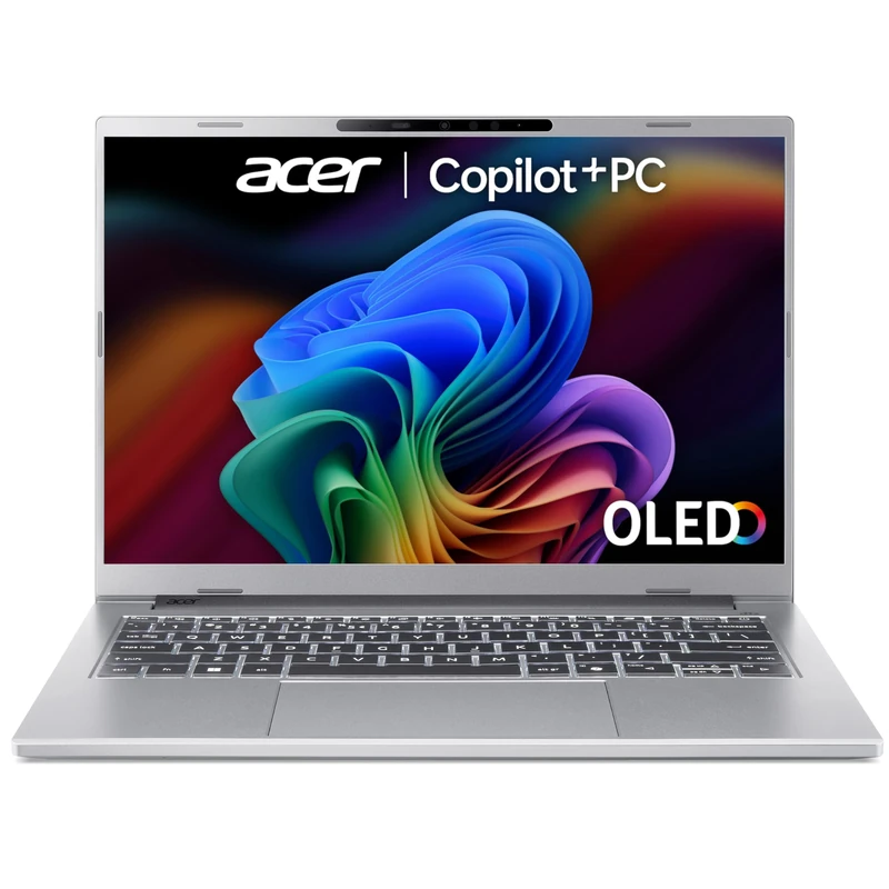 Acer Aspire 14 AI A14-61M Co-Pilot+ Laptop - AMD Ryzen AI 5 340, 16GB, 512GB SSD, Integrated Graphics, 14" WUXGA OLED, Windows 11, Silver