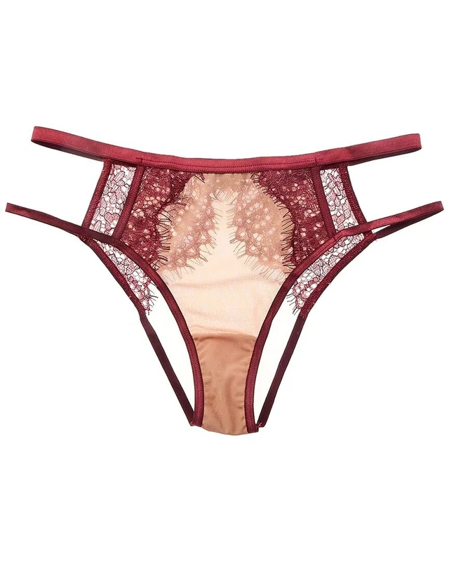 Cosabella Women's Sicilia Ouvert Bikini Style Underwear, Vino/India, SM