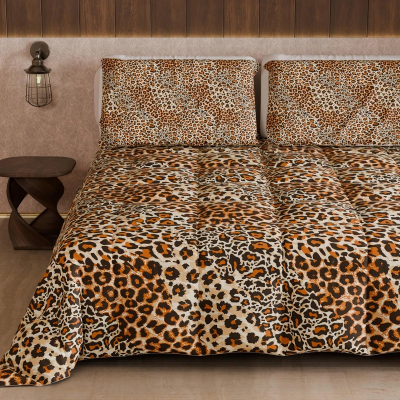 PETTI Artigiani Italiani - Quilt, Winter Duvet, Winter Quilt, Double Face Plain Dyed and Digital Floral Print 20 05, 100% Hypoallergenic Microfiber, Made in Italy - Image 1