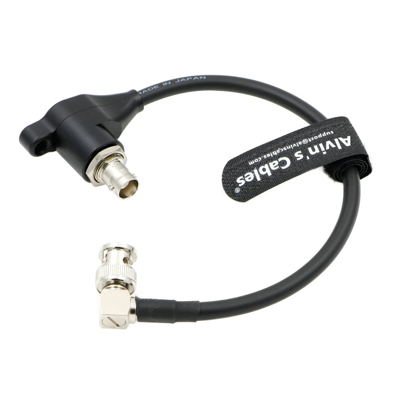 Alvin’s Cables SDI-Protector for RED-Komodo SDI-Port-Protection-Cable Galvanic-Isolators Right-Angle BNC Male to Female 8Inch|20CM Black