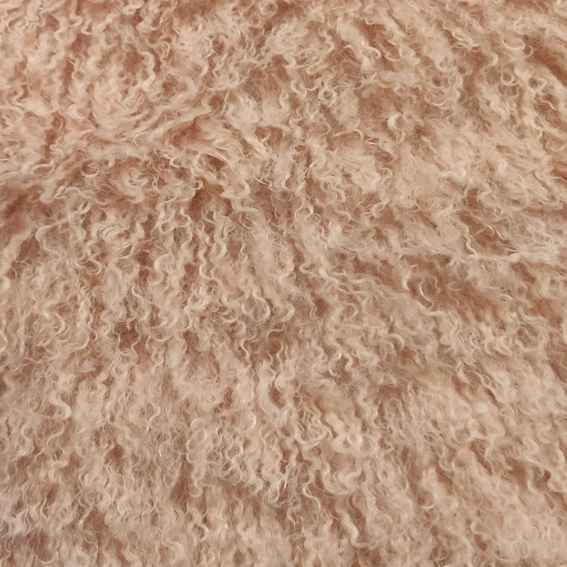 Super Luxury Mongolian Faux Fur Fabric Material Pale Pink, 1Mtr 150cmx100cm
