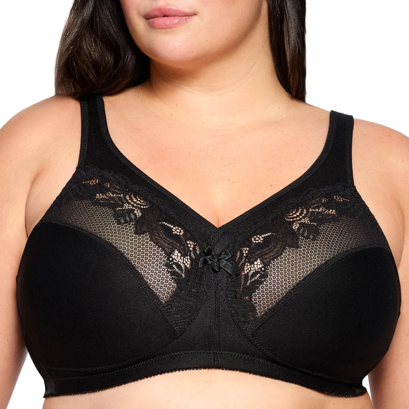 Glamorise MagicLift Minimizer Wirefree Bra 1003 (Women's & Women's Plus) Black