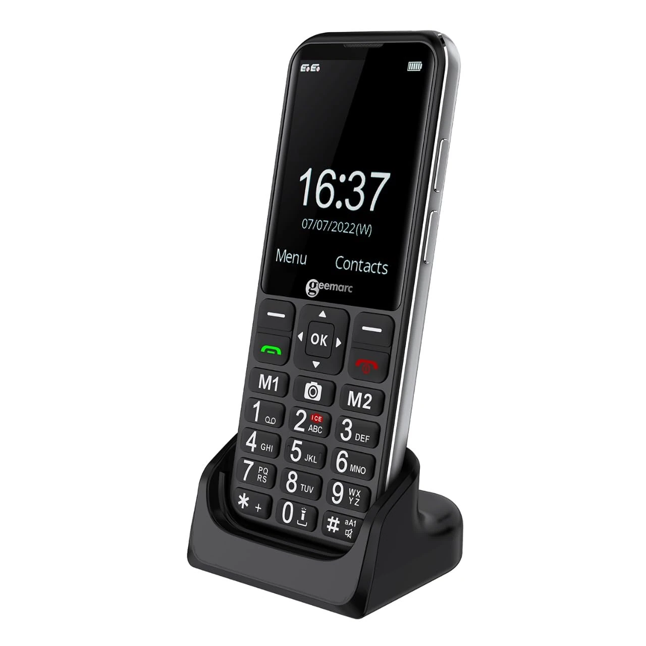 Geemarc CL8600-4G Loud Senior Mobile Phone with Large Keys, SOS Function and One-touch Memory Buttons - Bluetooth and Hearing Aid Compatible - For Hearing Impaired - Unlocked - UK Version