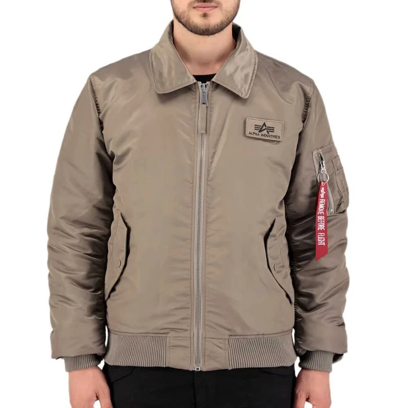 Alpha Industries CWU Jet Blast Bomber Jacket for Men Taupe
